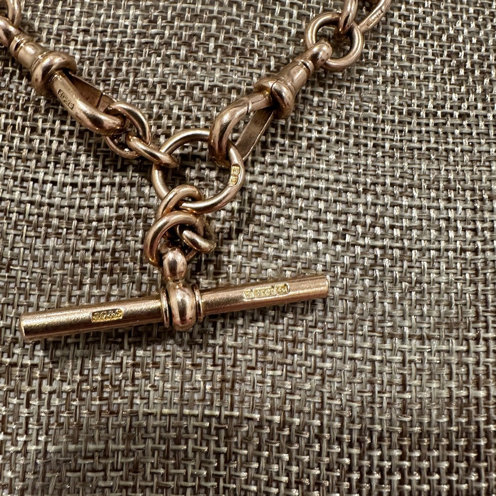 Antique 9ct Watch Chain - Picture 2 of 4